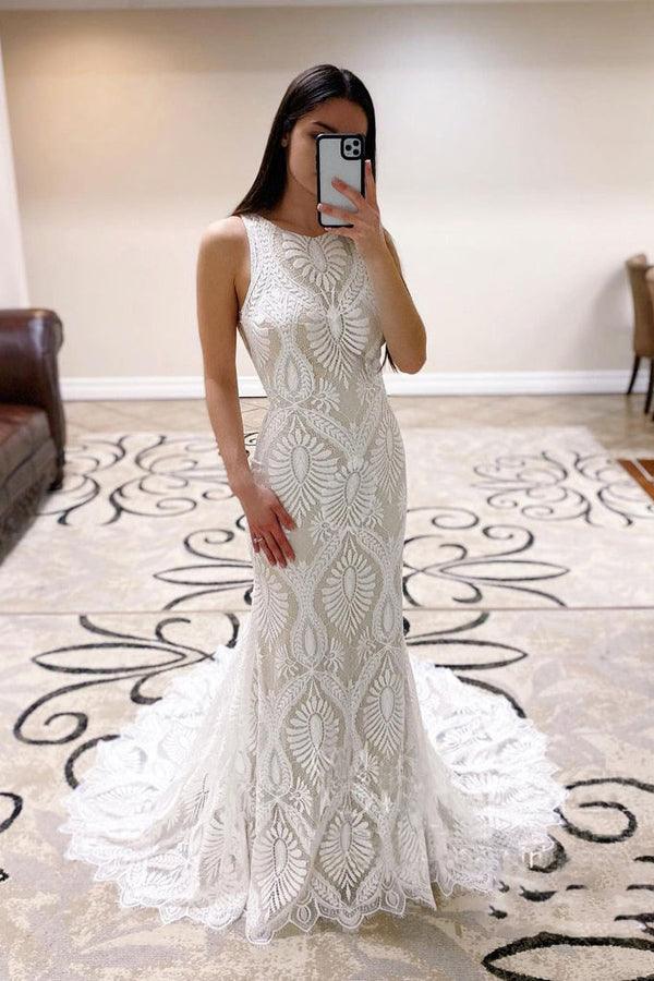 Nha Khanh custom wedding dress- elegant lace sleeved bridal gown